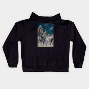 Aragorn and Eomer Ride to the Land of the East Kids Hoodie